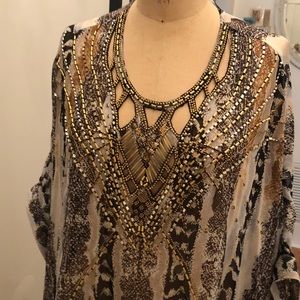 DVF NWT Hollywood Regency sheer caftan. SO CHIC!